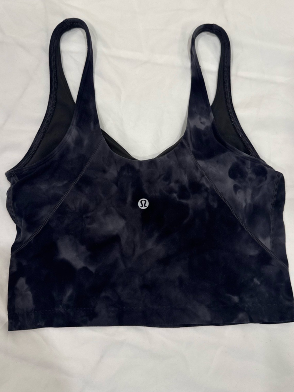 Lululemon Align Tank Top Diamond Dye Black Graphite Grey Size 6 Yoga Workout
